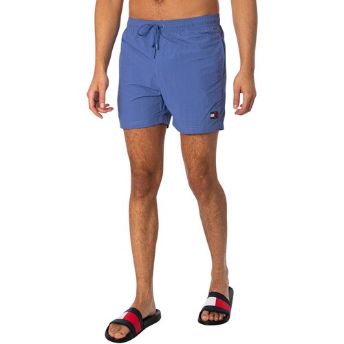 textil Hombre Bañadores Tommy Jeans Shorts De Baño De Nailon Arrugado Azul