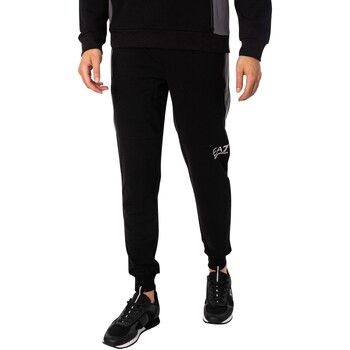 textil Hombre Pantalones de chándal Emporio Armani EA7 Joggers Con Franja Del Logo Negro