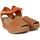 Zapatos Mujer Sandalias Pitillos SANDALIAS DE CUÑA DE RAFIA NARANJA  5501 Naranja