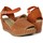 Zapatos Mujer Sandalias Pitillos SANDALIAS DE CUÑA DE RAFIA NARANJA  5501 Naranja