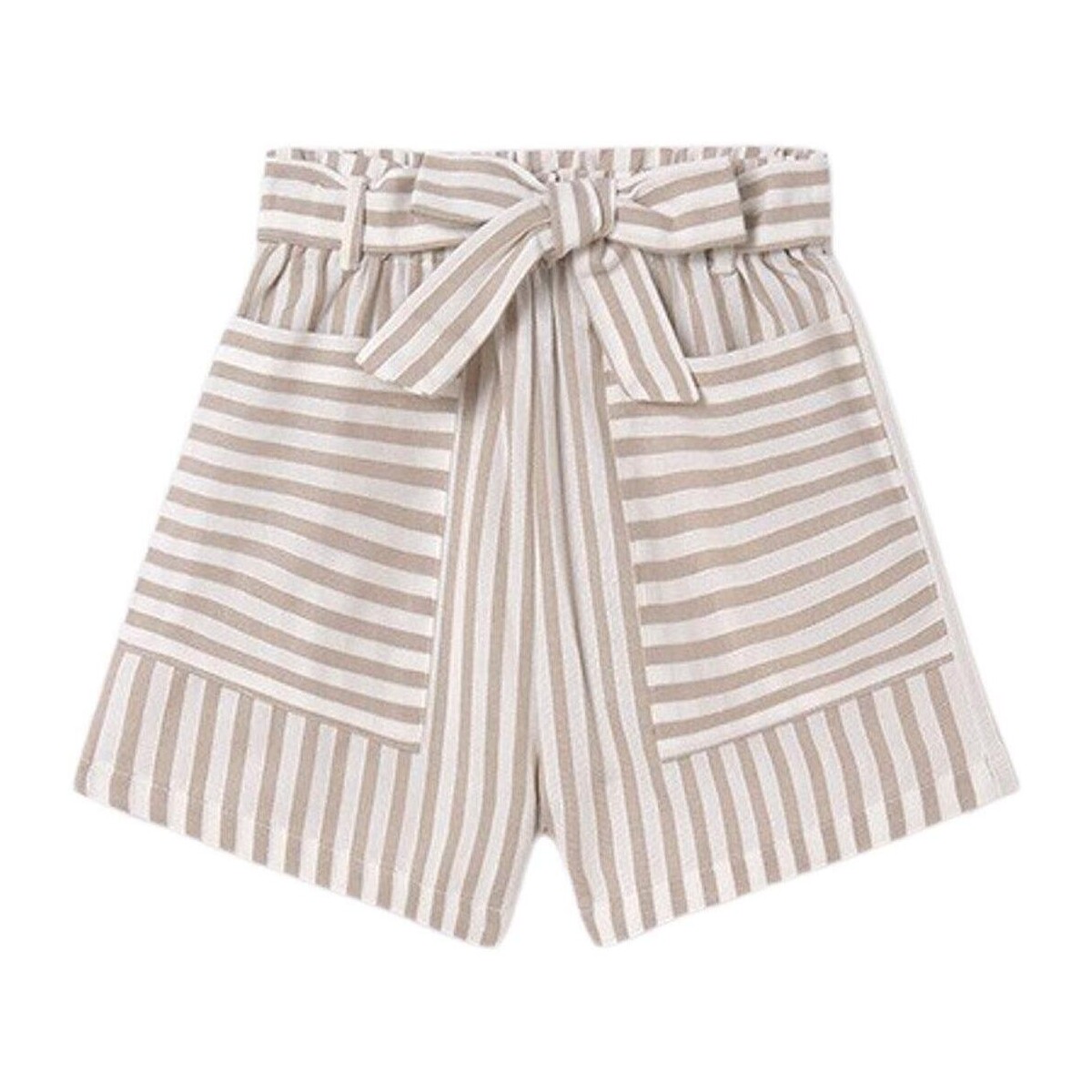 textil Niña Shorts / Bermudas Mayoral Pantalon corto rayas Beige