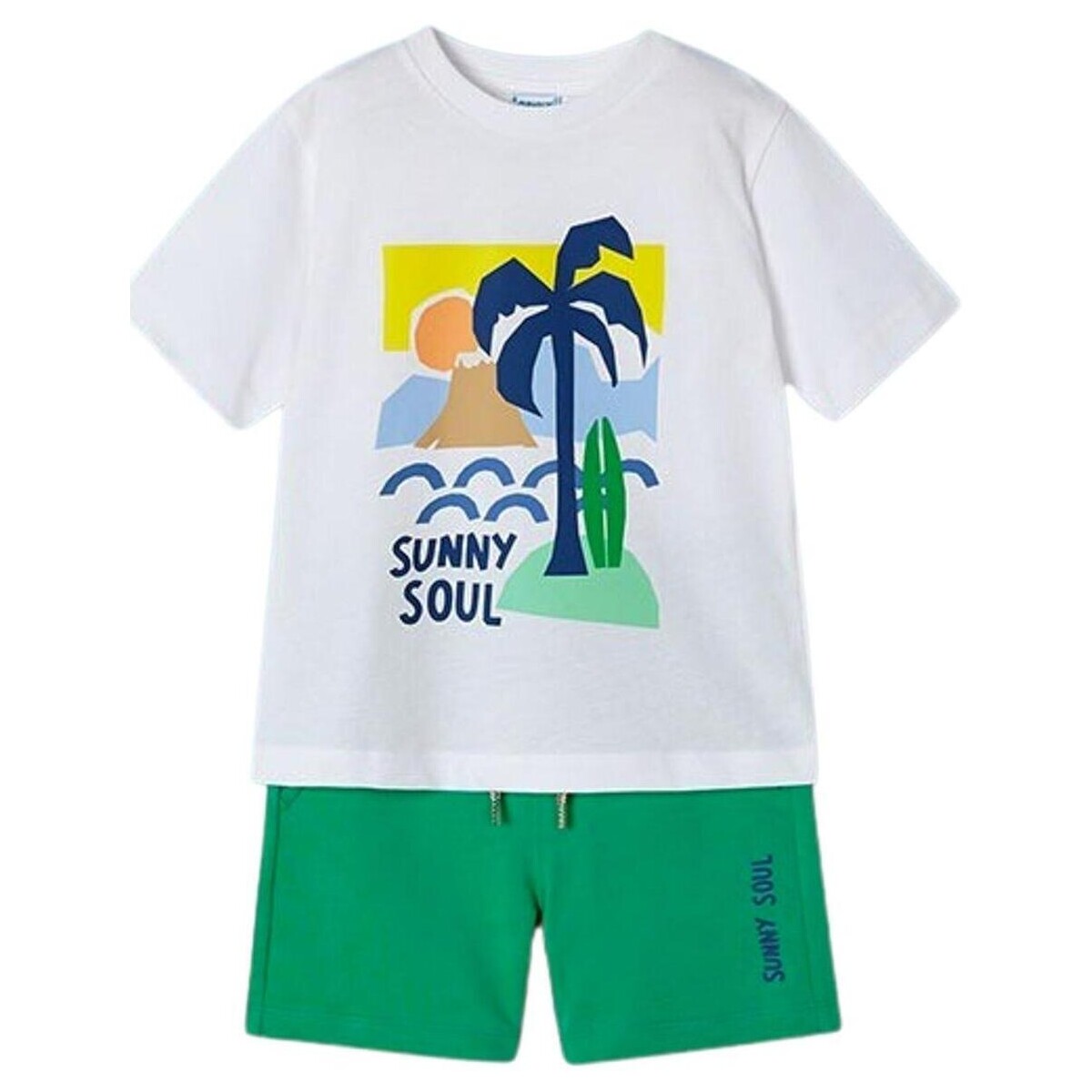 textil Niño Shorts / Bermudas Mayoral Conj. punto sunny soul Clorofila Blanco