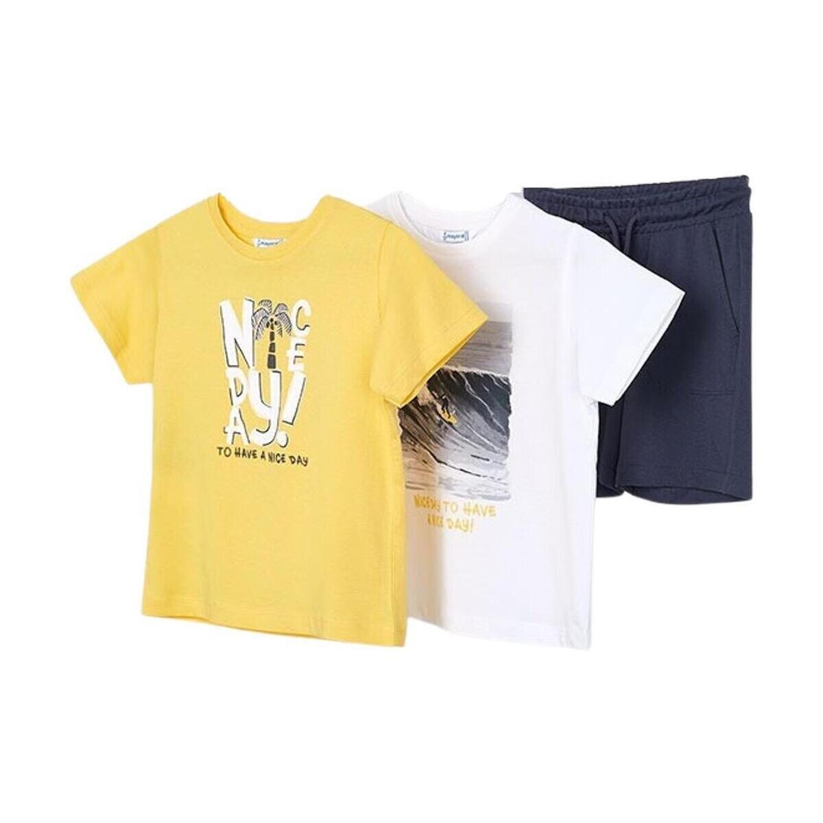 textil Niño Shorts / Bermudas Mayoral Conj. punto 2 camisetas Sol Amarillo