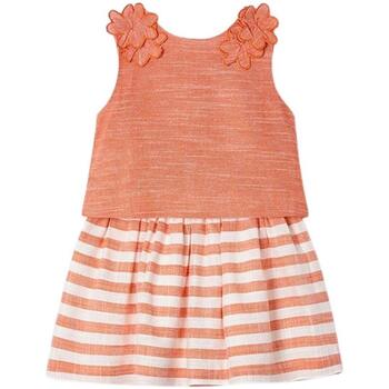 textil Niña Shorts / Bermudas Mayoral Conjunto falda rayas Naranja Naranja