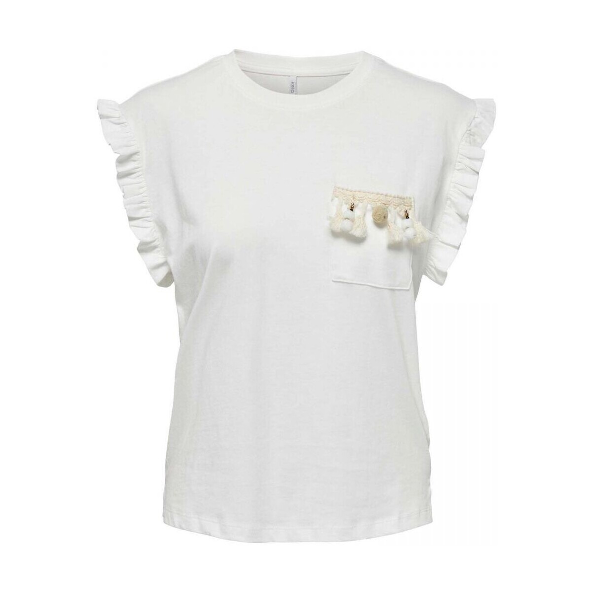 textil Mujer Tops y Camisetas Only 15289732 FILIPPA-CLOUD DANVER Beige