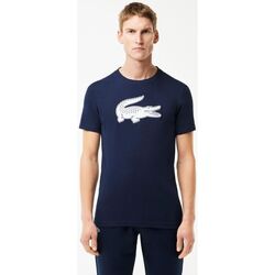 textil Camisetas manga corta Lacoste Camiseta Azul  Sport con Cocodril Azul