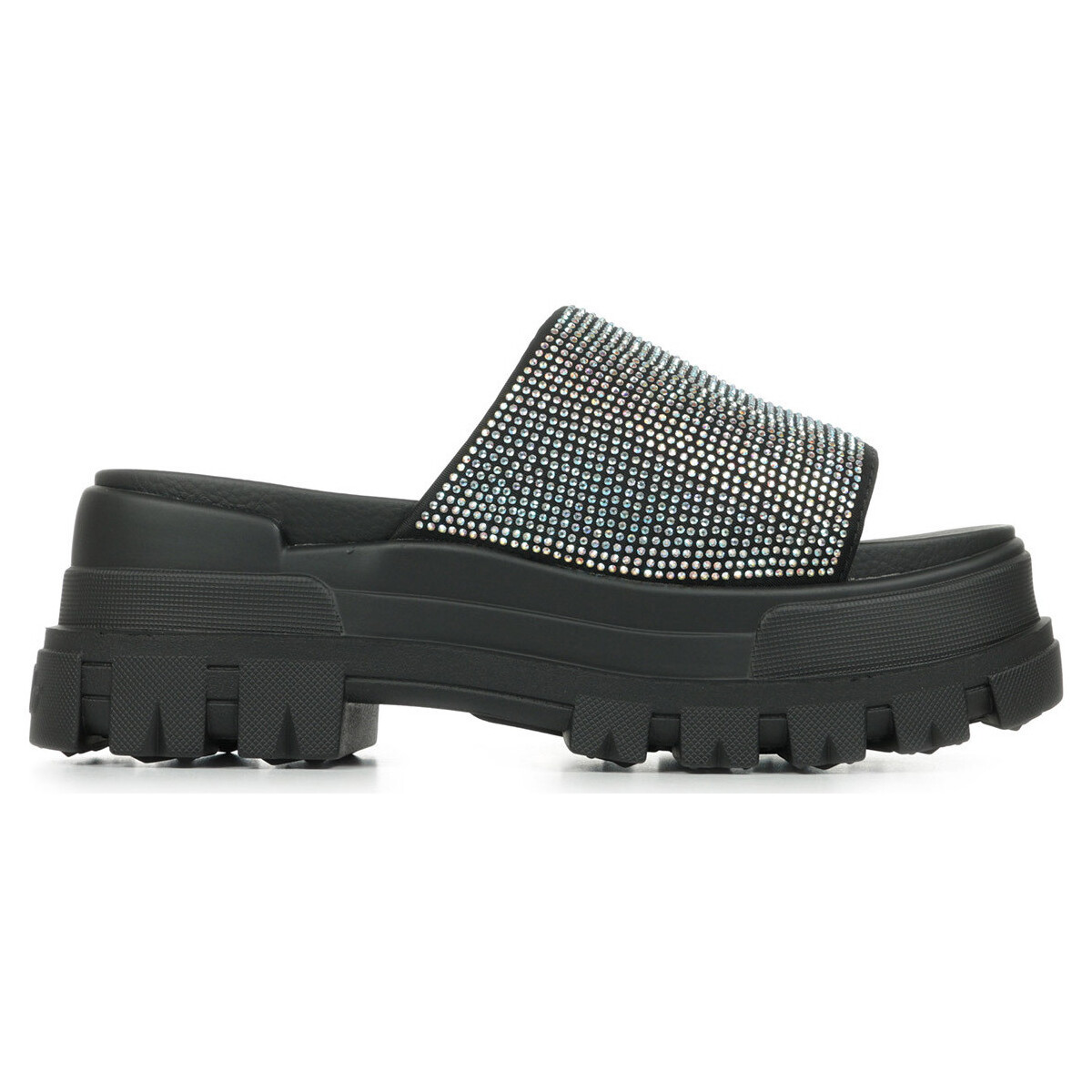 Zapatos Mujer Sandalias Buffalo Aspha Slide Glam Negro