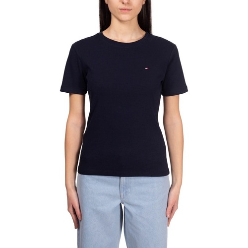textil Mujer Tops y Camisetas Tommy Hilfiger WW0WW40587 Azul