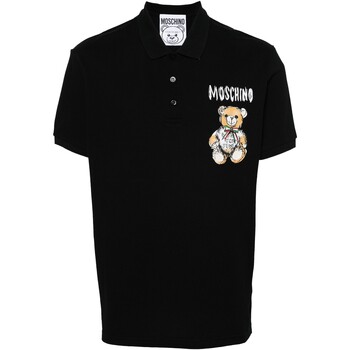 textil Hombre Camisas manga larga Moschino - Polo de Piqu Teddy Small con Lazo Negro