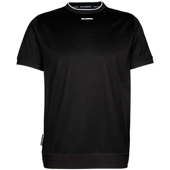 textil Hombre Camisetas manga corta Karl Lagerfeld - Camiseta Con Logo Negro