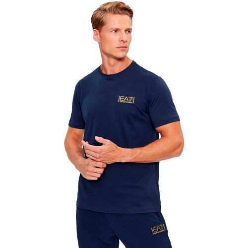 textil Hombre Camisetas manga corta Emporio Armani - Camiseta Con Logo Azul