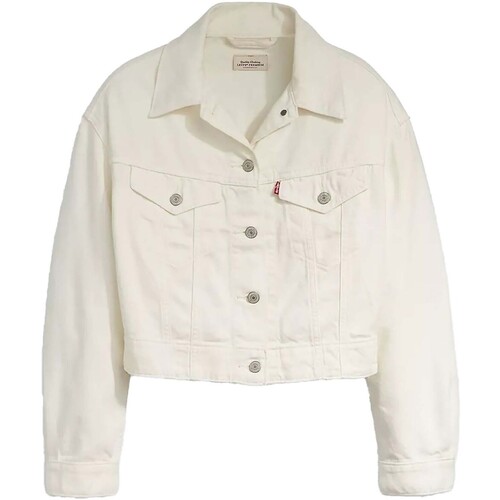 textil Mujer Chaquetas Levi's Featherweight Trucker Serenity Now Blanco