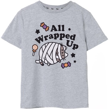 textil Niña Camisetas manga larga Pusheen Halloween Mummy Gris