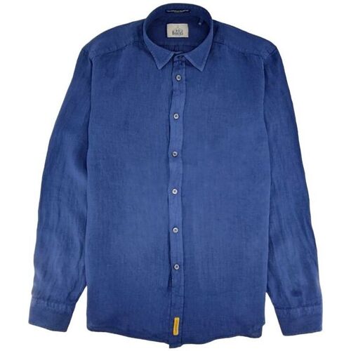 textil Hombre Camisas manga larga Bd Baggies Camisa Bradford Lino Hombre Navy Blue Azul