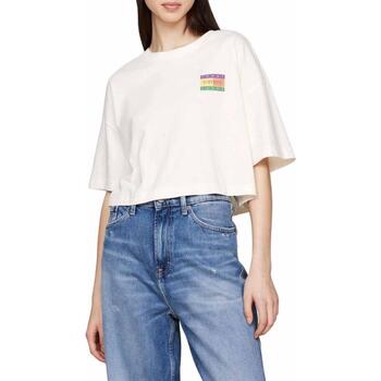 textil Mujer Tops y Camisetas Tommy Jeans DW0DW18141YBH Blanco