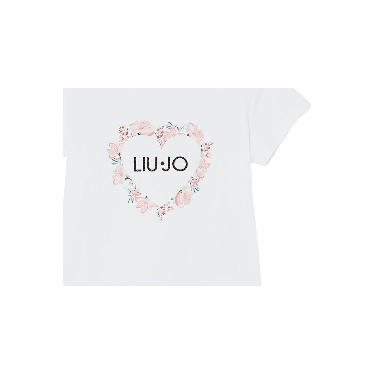 textil Niña Tops y Camisetas Liu Jo Camiseta con corazón y logotipo Blanco