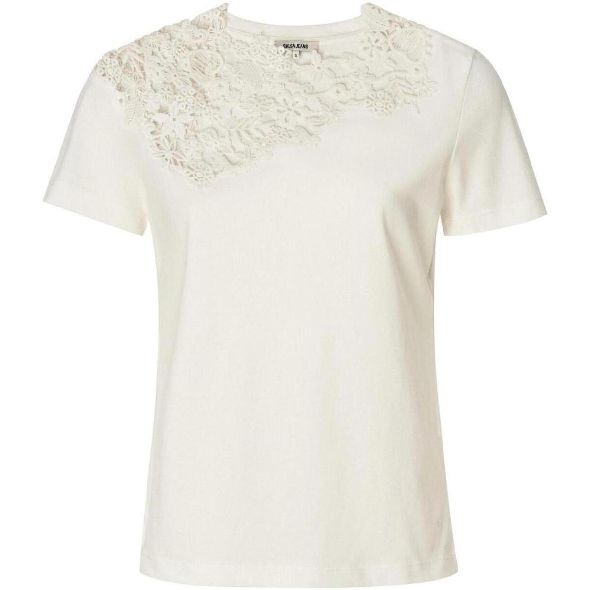 textil Mujer Camisetas manga corta Salsa 21007823 001 Blanco
