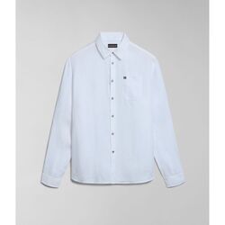 textil Hombre Camisas manga larga Napapijri G-LINEN LS NP0A4HQ2-002 Blanco