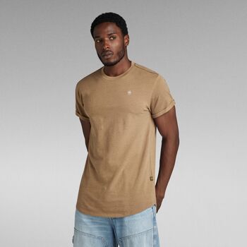textil Hombre Tops y Camisetas G-Star Raw D16396-D565 LASH-8042 FD FAWN HTR Marrón