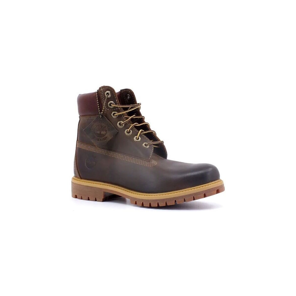 Zapatos Hombre Botas urbanas Timberland TB027097214 - HERITAGE WATERPROOF-BROWN FULL GRAIN Marrón
