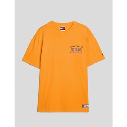 textil Hombre Camisetas manga corta Tommy Jeans CAMISETA  INTERNATIONAL GAMES TEE KEM ORANGE Naranja