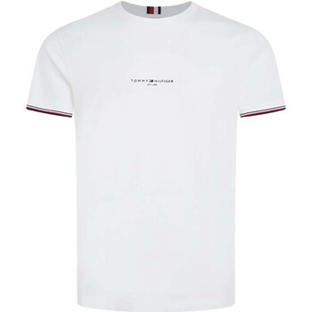 textil Hombre Tops y Camisetas Tommy Hilfiger Tommy Logo Tipped Te Blanco