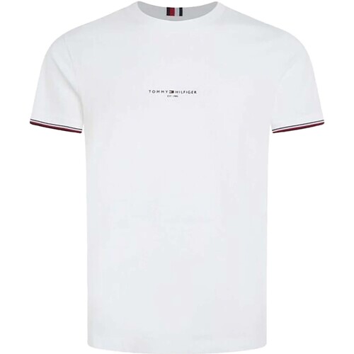 textil Hombre Tops y Camisetas Tommy Hilfiger Tommy Logo Tipped Te Blanco