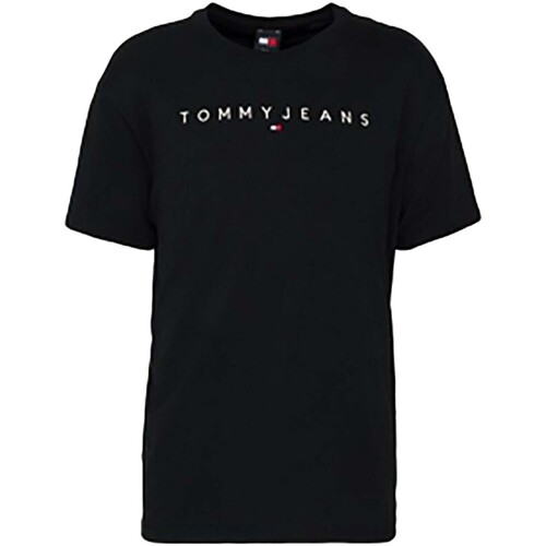textil Hombre Tops y Camisetas Tommy Jeans Tjm Reg Linear Logo Negro