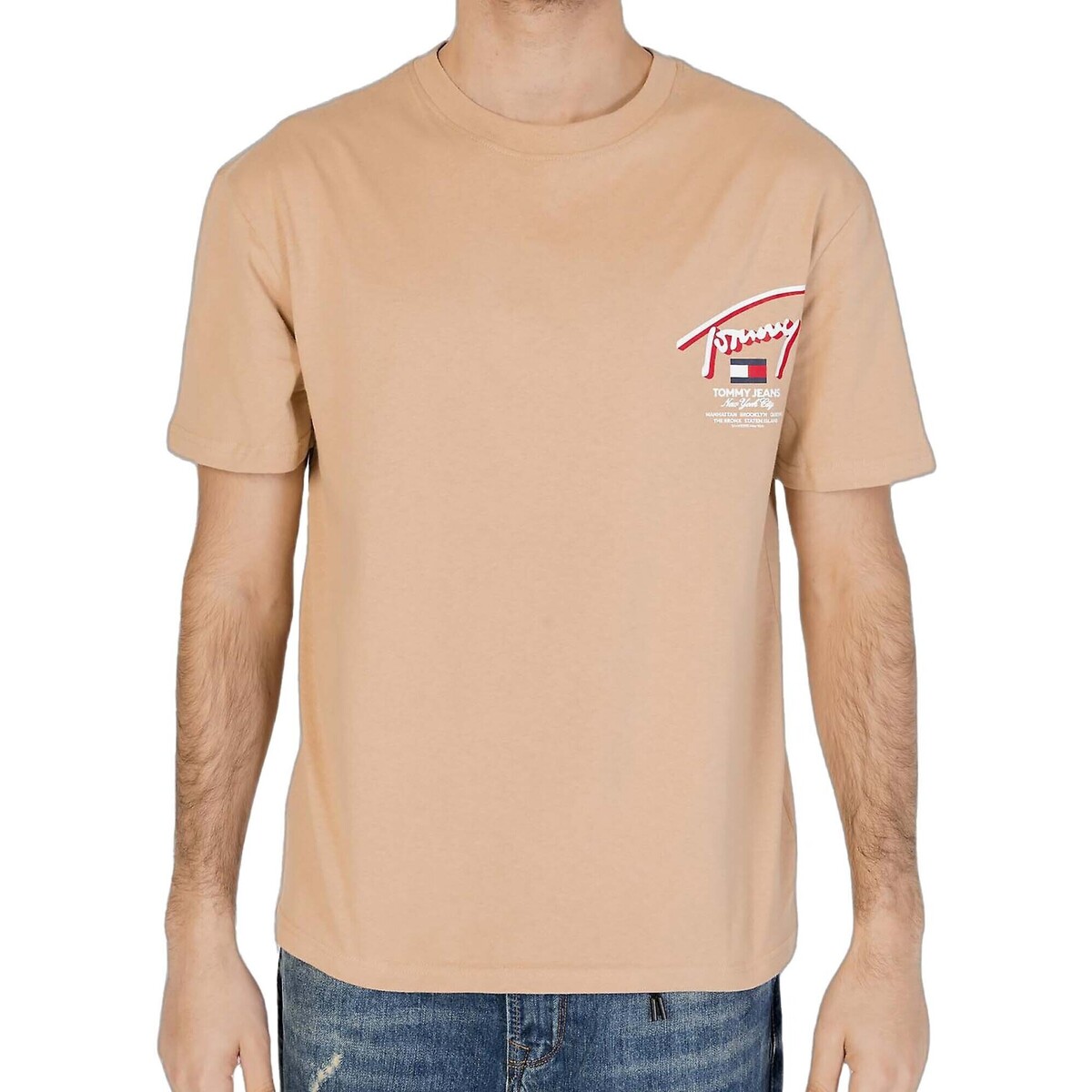 textil Hombre Tops y Camisetas Tommy Jeans Tjm Reg 3D Street Si Marrón