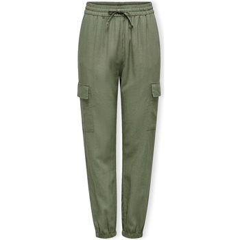 textil Mujer Pantalones Only Noos Caro Pull Up Trousers - Oil Green Verde