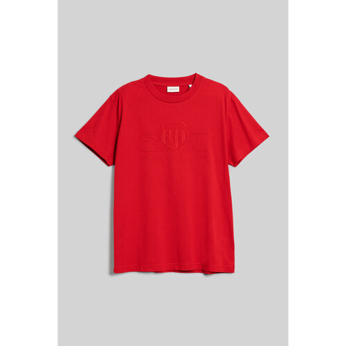 textil Hombre Tops y Camisetas Gant Camiseta Tonal Archive Shield Rojo