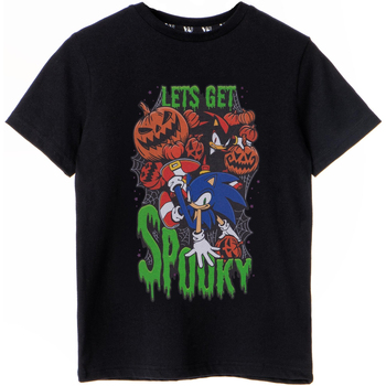 textil Niño Camisetas manga corta Sonic The Hedgehog Let's Get Spooky Negro