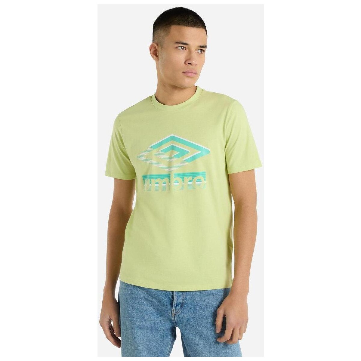 textil Hombre Camisetas manga larga Umbro UO2107 Verde