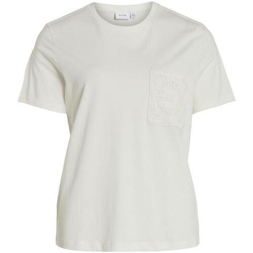 textil Mujer Tops y Camisetas Vila 14093300-Egret Blanco