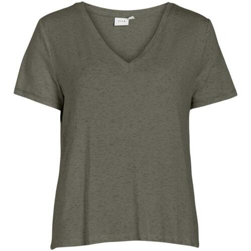 textil Tops y Camisetas Vila 14093380-Dusty Olive Verde