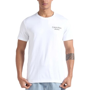 textil Hombre Tops y Camisetas Ck Jeans Eclipse Graphic Tee Blanco
