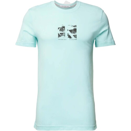 textil Hombre Tops y Camisetas Ck Jeans Small Box Logo Tee Azul