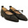 Zapatos Mujer Mocasín Lolas zapato lazo con corte fruncido modelo coral Negro