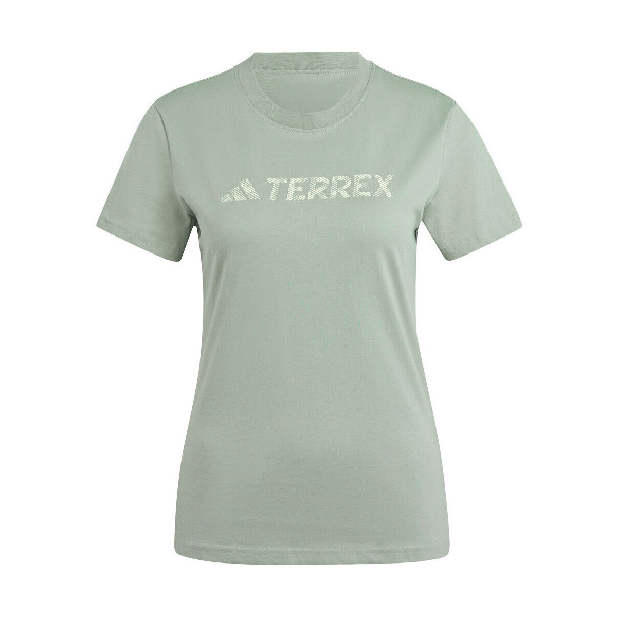textil Mujer Camisas adidas Originals W Logo Tee Verde