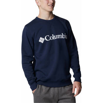 textil Hombre Camisetas manga larga Columbia M  Logo Fleece Crew Azul