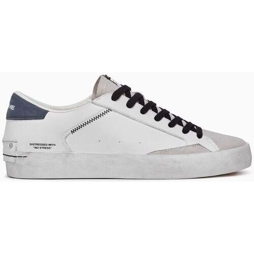 Zapatos Hombre Deportivas Moda Crime London DISTRESSED 16004-PP5 WHITE/BLU Blanco