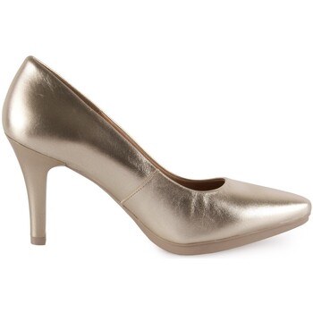 Chamby Zapatos Salones de piel dorados by Oro