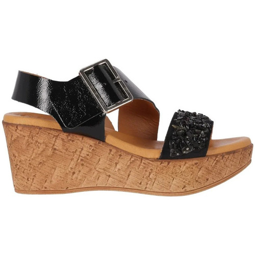 Zapatos Mujer Derbie & Richelieu Chika 10 Sandalias de Cuña  Monaco 01 Negro Negro