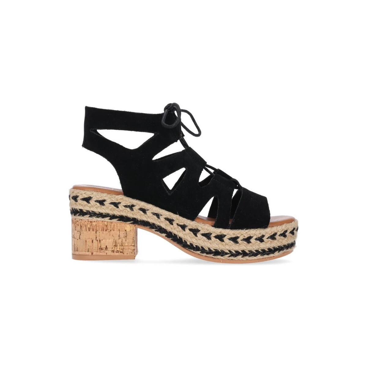 Zapatos Mujer Derbie & Richelieu Chika 10 Sandalias de Tacón  Amina 03 Negro Negro