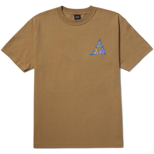 textil Hombre Camisetas manga corta Huf - Camiseta No-Fi Triple Triangle Marrón