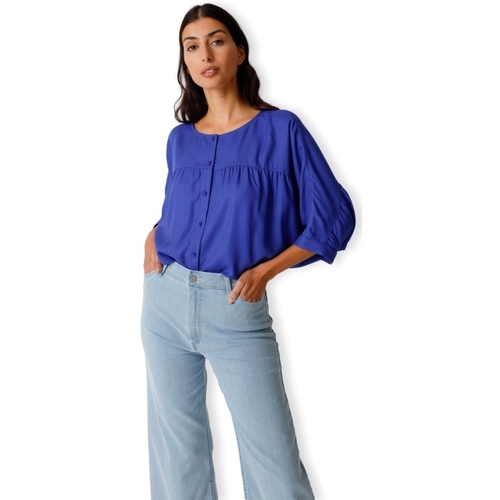 textil Mujer Tops / Blusas Skfk Tilde Shirt - Royal Blue Azul