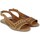 Zapatos Mujer Sandalias Aplauso SANDALIAS PLANAS DE PIEL TOP 3 SR24498 CUERO Marrón