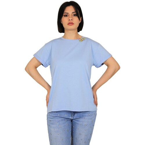 textil Mujer Camisetas manga corta Zahjr 53538592 Azul