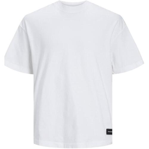textil Hombre Camisetas manga corta Jack & Jones 12253999-Bright Whit Blanco