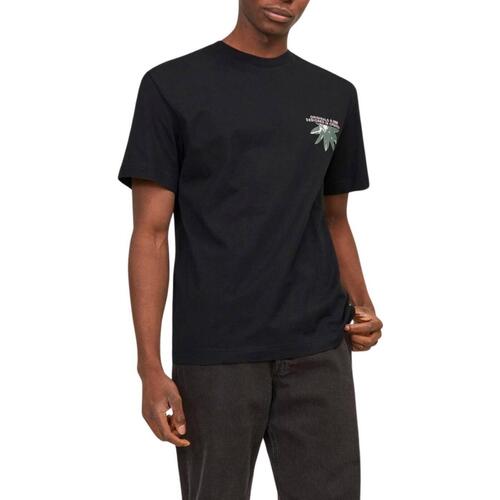 textil Hombre Camisetas manga corta Jack & Jones 12252175-Black Negro